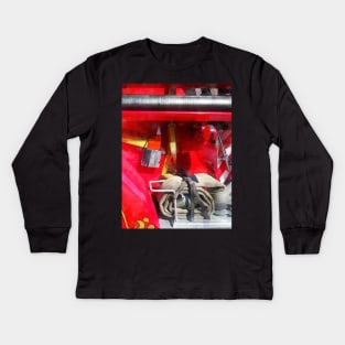 Fire Axe and Hose Kids Long Sleeve T-Shirt